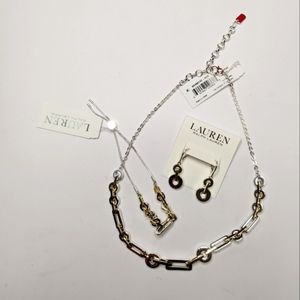 Lauren Ralph Lauren Two-tone 3pc jewelry set